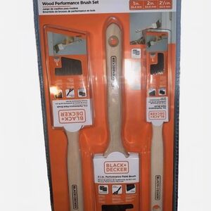 Black & Decker Wood Brush Set with Orange Packaging